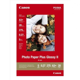 Canon Photo Paper Plus Glossy, foto papír, lesklý, biela, A3+, 275 g/m2, 20 ks, PP-201 A3+, tonerový