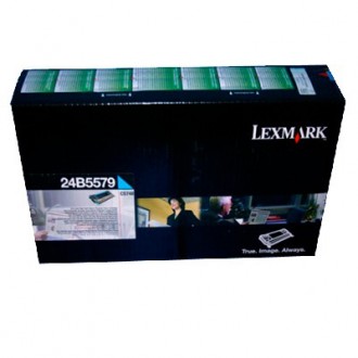 Lexmark 24B5579, originálny toner, azúrový