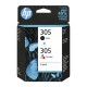 HP 6ZD17AE (305), originálny atrament, CMYK, 2-pack