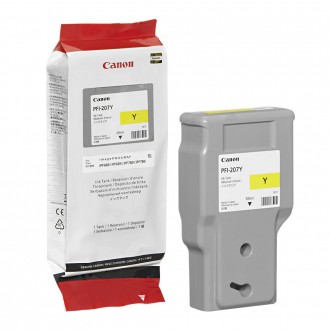 Canon PFI-207Y (8792B001), originálny atrament, žltý, 300 ml