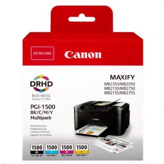 Canon PGI-1500CMYK (9218B005), originálny atrament, CMYK, Multipack