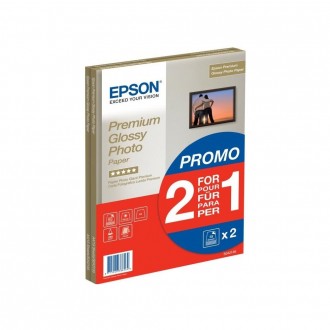 Epson Premium Glossy Photo Paper, foto papír, lesklý, biela, A4, 255 g/m2, 30 ks, C13S042169, tonerový,promo 1+1