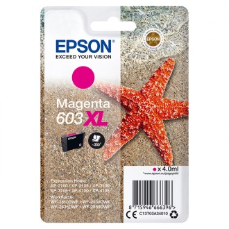 Epson T03A3 (C13T03A34010, 603XL), originálny atrament, purpurový, 4 ml, XL