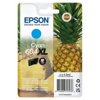 Epson T10H2 (C13T10H24010, 604XL), originálny atrament, azúrový, 4 ml, XL