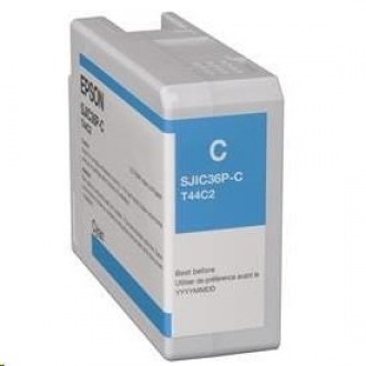 Epson T44C2 (C13T44C240, SJIC36P-C), originálny atrament, azúrový, 80 ml