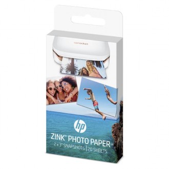 Samolepiaci fotopapier HP ZINK - 20 listov, 5 x 7,6 cm, W4Z13A
