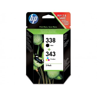 HP SD449EE (338/343), originálny atrament, čierny/farebný, 2-pack
