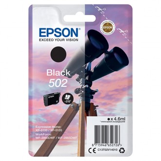 Epson T02V1 (C13T02V14010, 502), originálny atrament, čierny, 4,6 ml