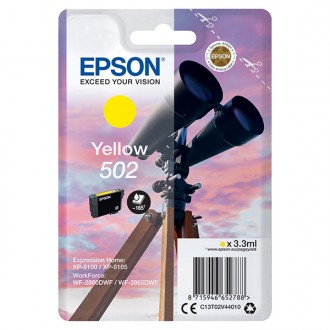 Epson T02V4 (C13T02V44010, 502), originálny atrament, žltý, 3,3 ml