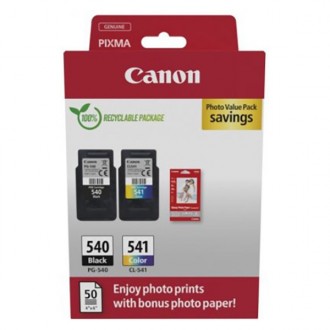 Canon PG-540/CL-541 (5225B013), originálny atrament, čierny/farebný, 8 + 8 ml, 2-pack + GP-501 50 listů