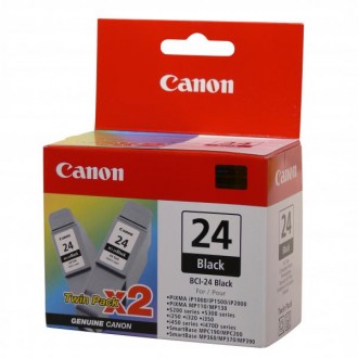 Canon BCI-24Bk (6881A009), originálny atrament, čierny, 2 × 9 ml, 2-pack