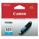 Canon CLI-551C (6509B001), originálny atrament, azúrový, 7 ml