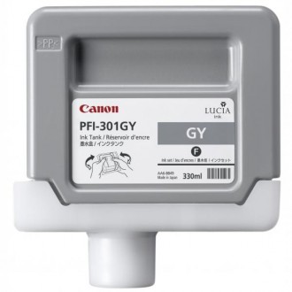 Canon PFI-301Gy (1495B001), originálny atrament, šedý, 330 ml