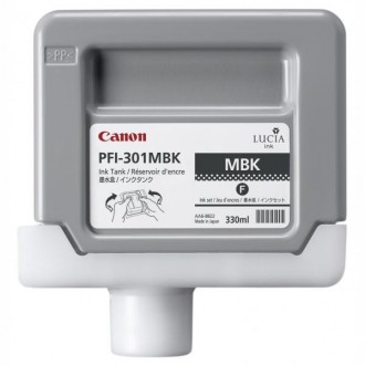 Canon PFI-301MBk (1485B001), originálny atrament, matne čierny, 330 ml