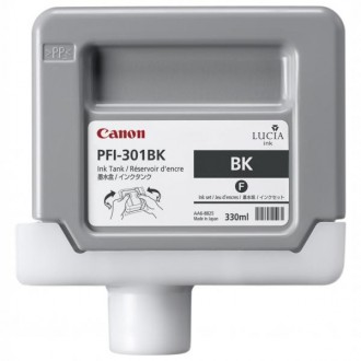 Canon PFI-301PBk (1486B001), originálny atrament, photo čierny, 330 ml