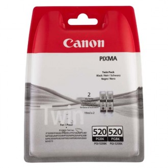 Canon PGI-520Bk (2932B009), originálny atrament, čierny, 2 × 19 ml, 2-pack