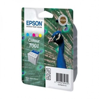 Epson T001 (C13T00101110), originálny atrament, farebný, 66 ml