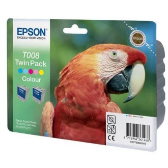 Epson T008403 (C13T008403), originálny atrament, farebný, 2 × 92 ml, 2-pack