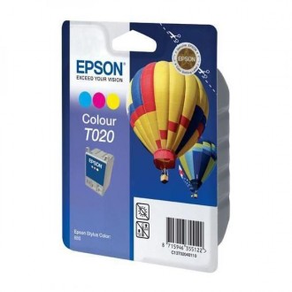 Epson T020 (C13T020401), originálny atrament, farebný, 35 ml