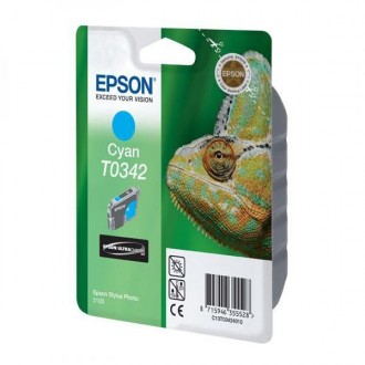 Epson T0342 (C13T034240), originálny atrament, azúrový, 17 ml
