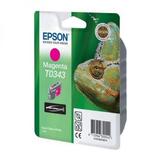 Epson T0343 (C13T034340), originálny atrament, purpurový, 17 ml