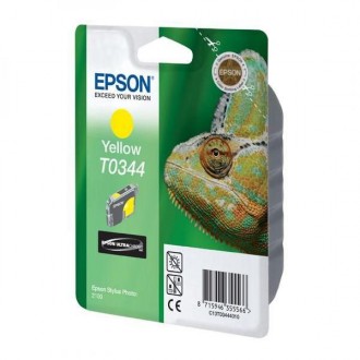 Epson T0344 (C13T034440), originálny atrament, žltý, 17 ml