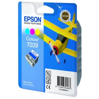 Epson T039 (C13T03904A), originálny atrament, farebný, 25 ml