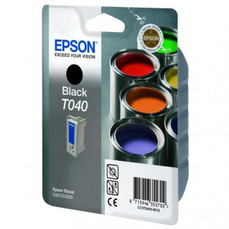 Epson T040 (C13T040140), originálny atrament, čierny, 17 ml