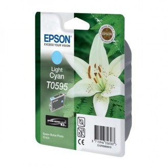 Epson T0595 (C13T059540), originálny atrament, svetlo azúrový, 13 ml