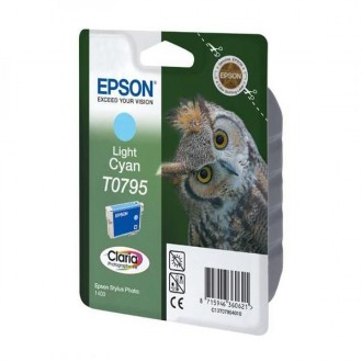 Epson T0795 (C13T079540), originálny atrament, svetlo azúrový, 11,1 ml