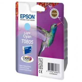 Epson T0805 (C13T08054011), originálny atrament, svetlo azúrový, 7,4 ml