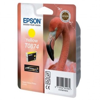 Epson T0874 (C13T08744010), originálny atrament, žltý, 11,4 ml