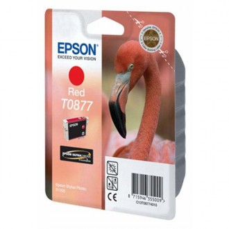 Epson T0877 (C13T08774010), originálny atrament, červený, 11,4 ml