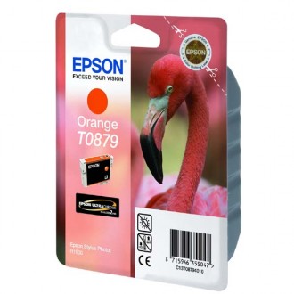 Epson T0879 (C13T08794010), originálny atrament, oranžový, 11,4 ml