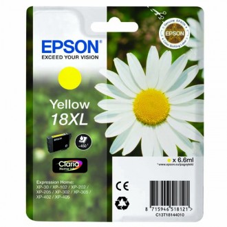 Epson T1814 (C13T18144012, 18XL), originálny atrament, žltý, 6,6 ml
