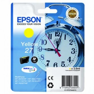 Epson T2704 (C13T27044010), originálny atrament, žltý, 3,6 ml
