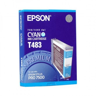 Epson T483 (C13T483011), originálny atrament, azúrový, 110 ml