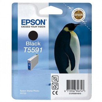 Epson T5591 (C13T55914010), originálny atrament, čierny, 13 ml