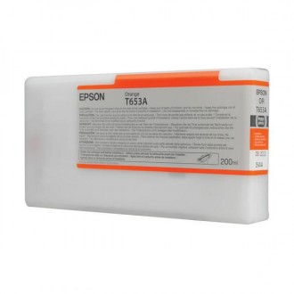 Epson T653A (C13T653A00), originálny atrament, oranžový, 200 ml