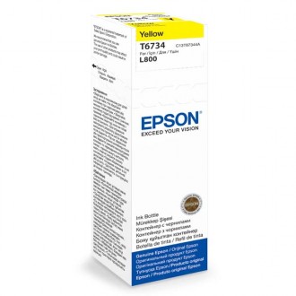 Epson T6734 (C13T67344A), originálny atrament, žltý, 70 ml