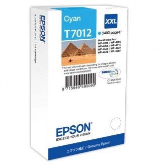 Epson T7012 (C13T70124010), originálny atrament, azúrový