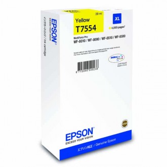 Epson T7554XL (C13T755440), originálny atrament, žltý, 39 ml