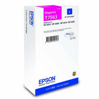Epson T7563L (C13T756340), originálny atrament, purpurový, 14 ml