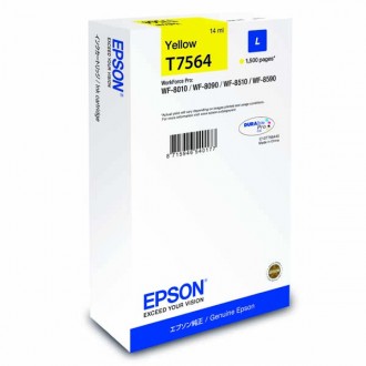 Epson T7564L (C13T756440), originálny atrament, žltý, 14 ml
