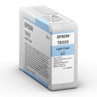 Epson T8505 (C13T850500), originálny atrament, svetlo azúrový, 80 ml