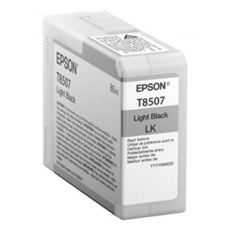 Epson T8507 (C13T850700), originálny atrament, svetlo čierny, 80 ml