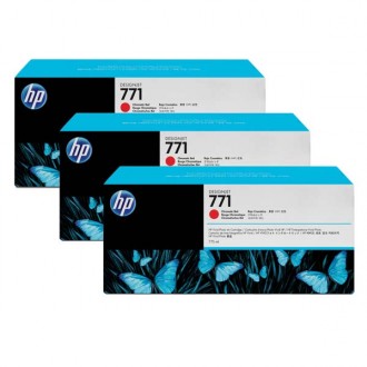 HP CR251A (771), originálny atrament, chromaticky červený, 3 × 775 ml, 3-pack