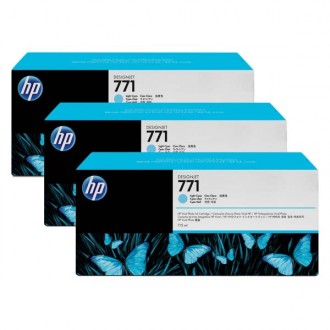 HP CR255A (771), originálny atrament, svetlo azúrový, 3 × 775 ml, 3-pack