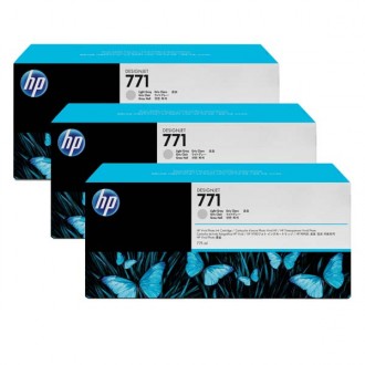 HP CR257A (771), originálny atrament, svetlo šedý, 3 × 775 ml, 3-pack