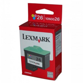 Lexmark 10N0026E (#26), originálny atrament, farebný